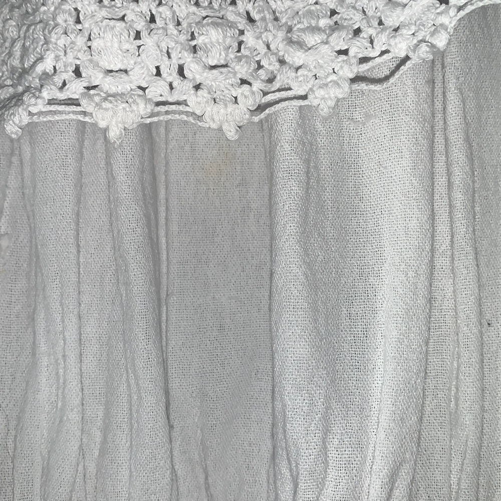 Seaspice Peruvian White Lace Off-Shoulder Midi Dress 100% Cotton Size xlarge - Picture 10 of 10